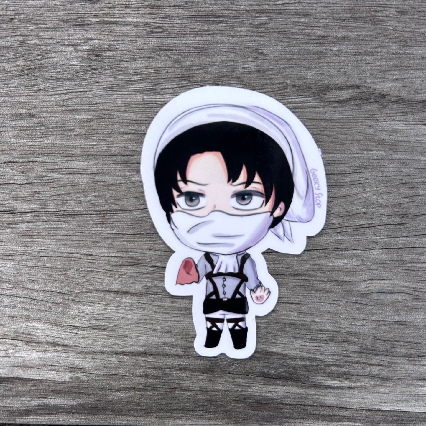 Cleaning Levi Sticker