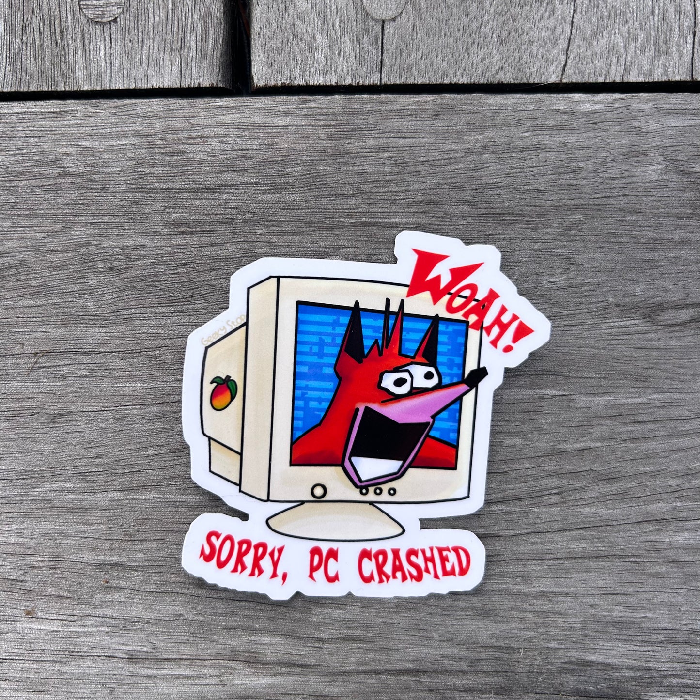 Woah! Crash Sticker