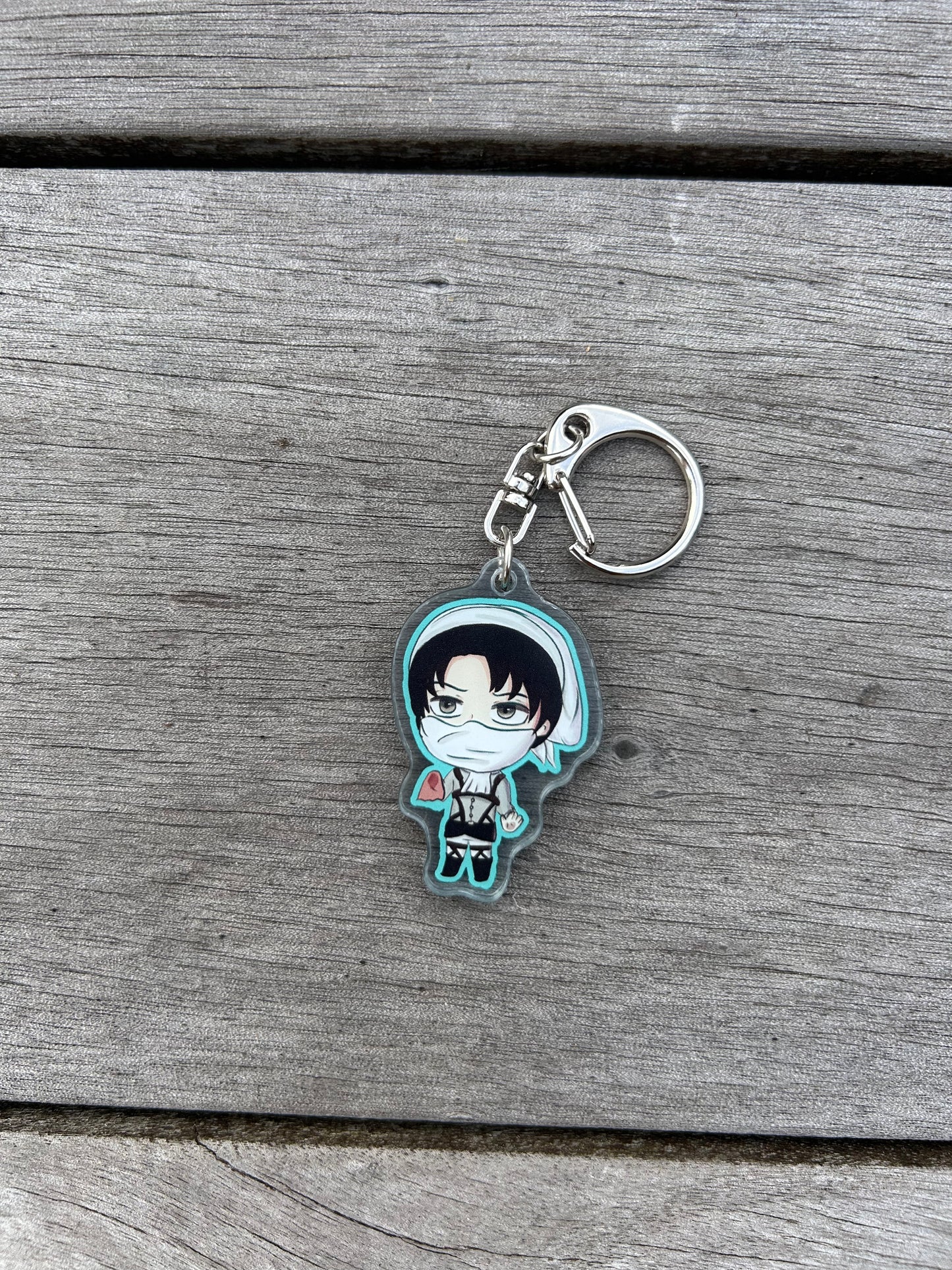 Angry Cleaner Keychain