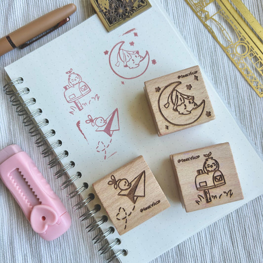 Lief on Moon Wooden Stamp