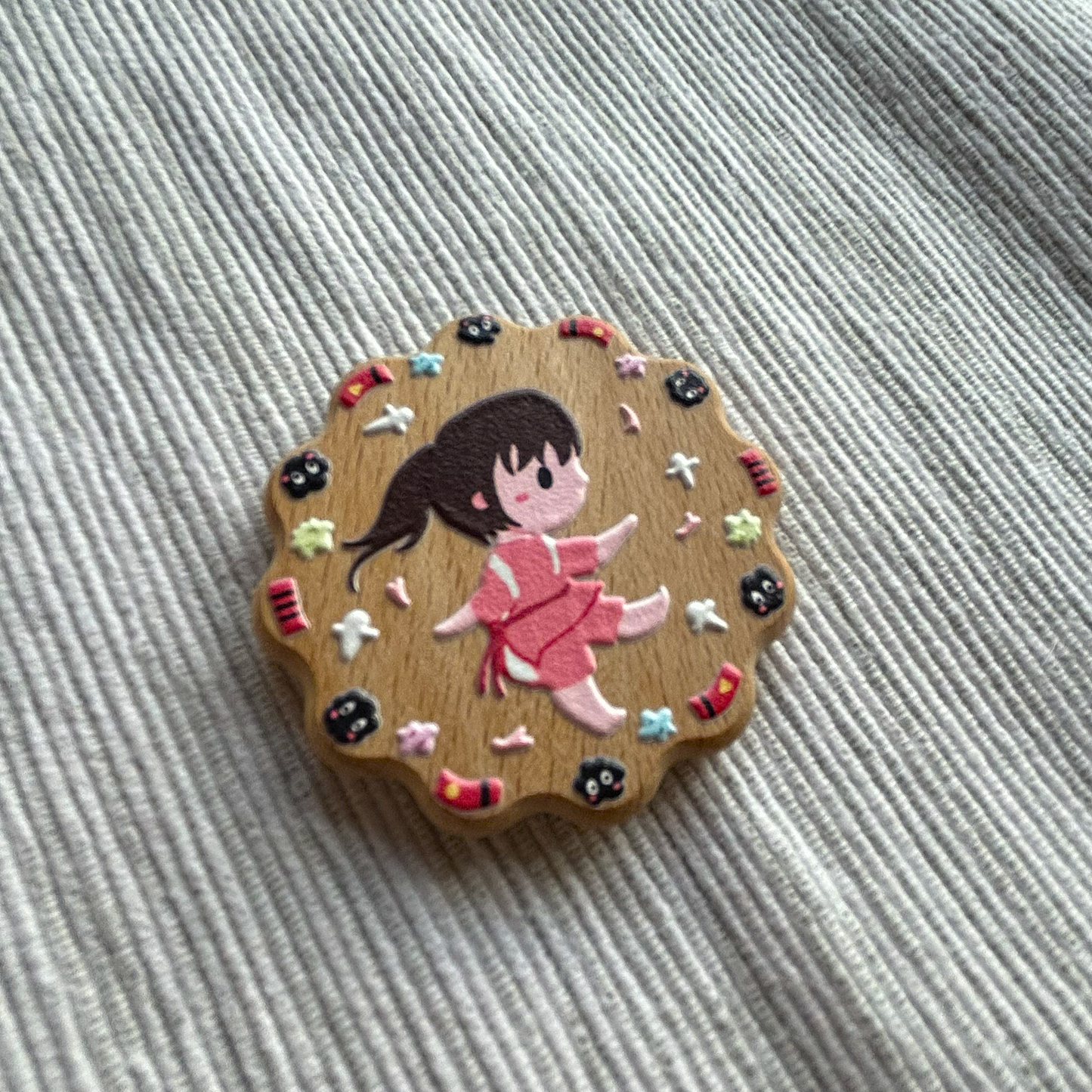 Spirited Girl Wooden Cookie Badge