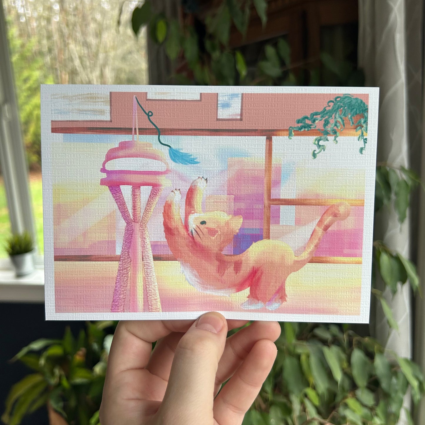 Space Needle Scratcher 5x7