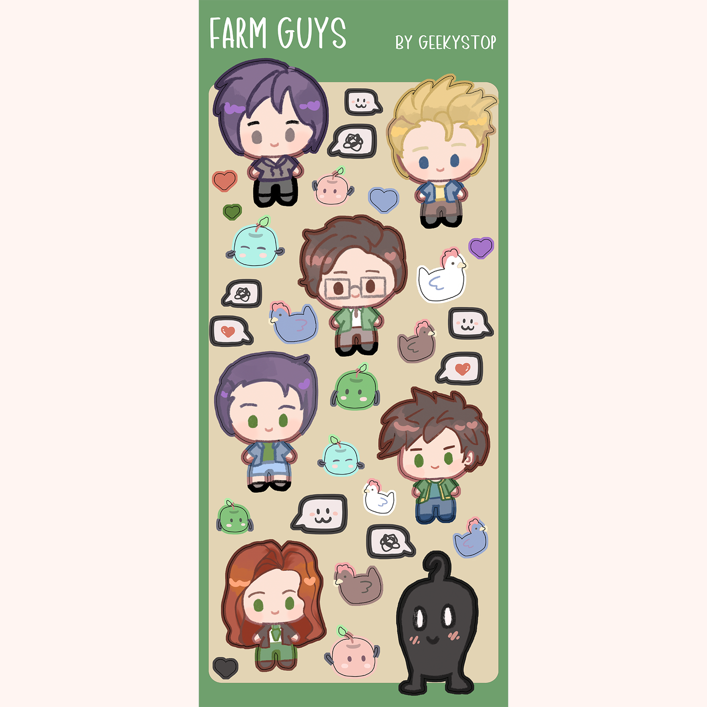 Farm Guys Sticker Sheet