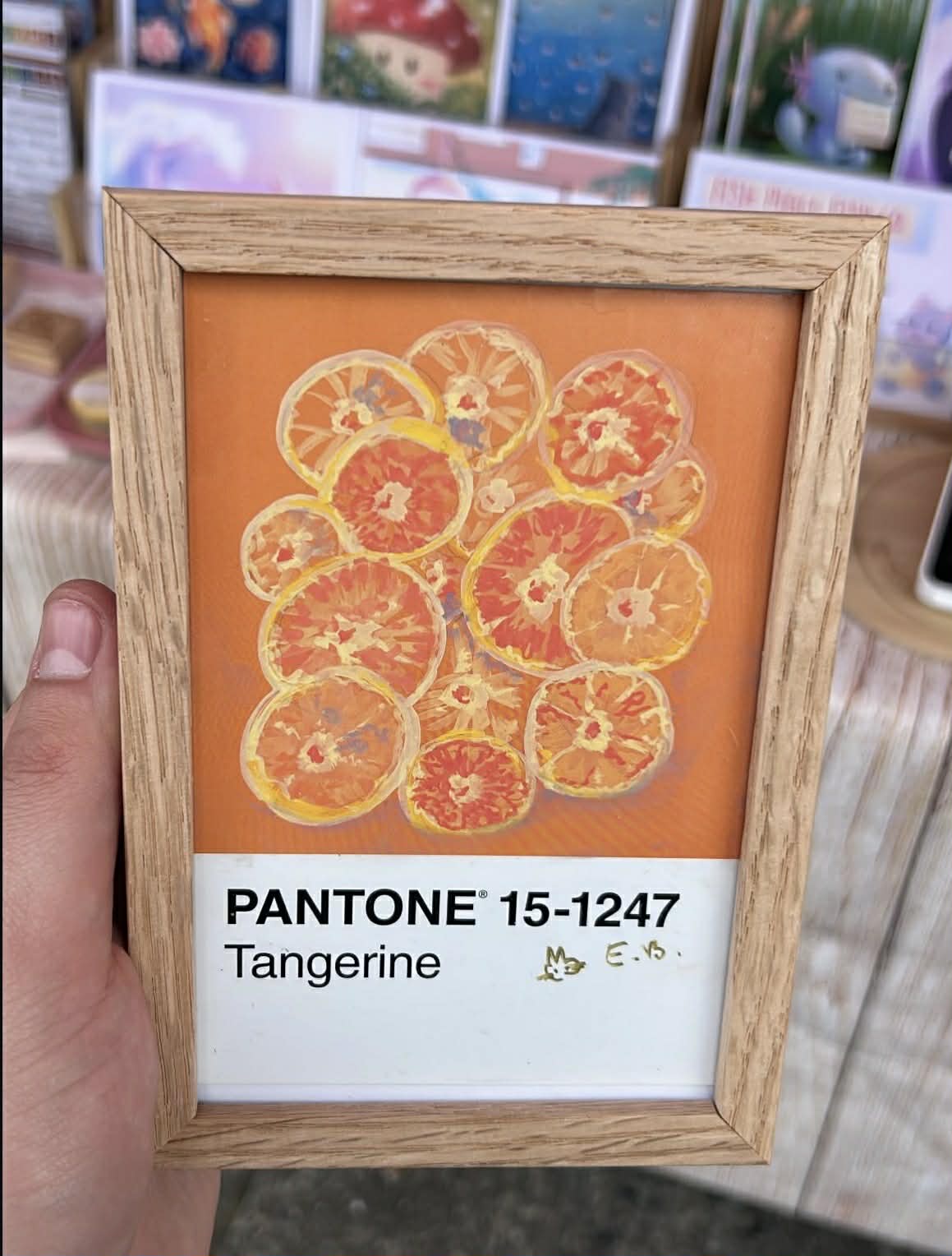Tangerines Pantone Postcard - Original 1/1