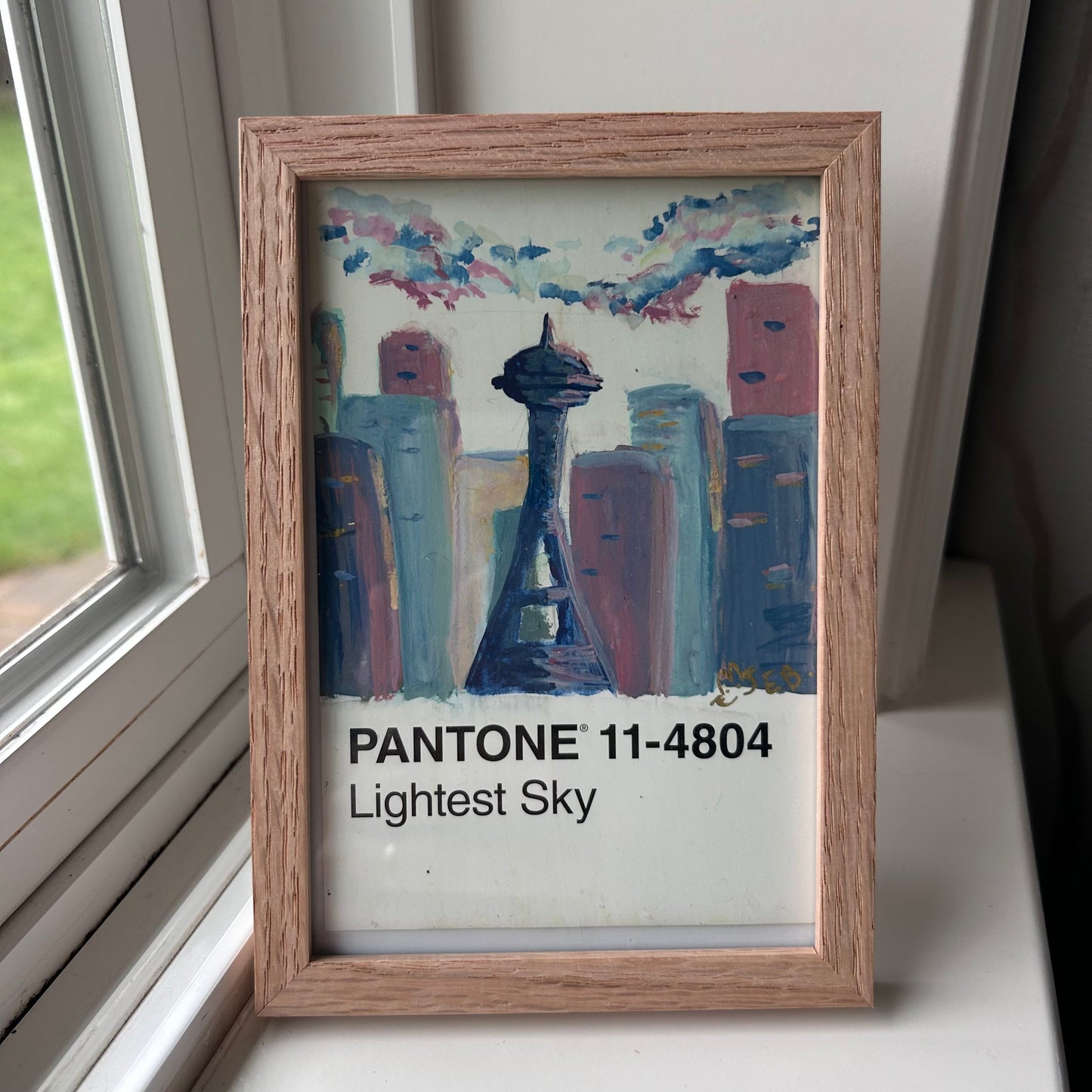Space Needle Pantone Postcard - Original 1/1