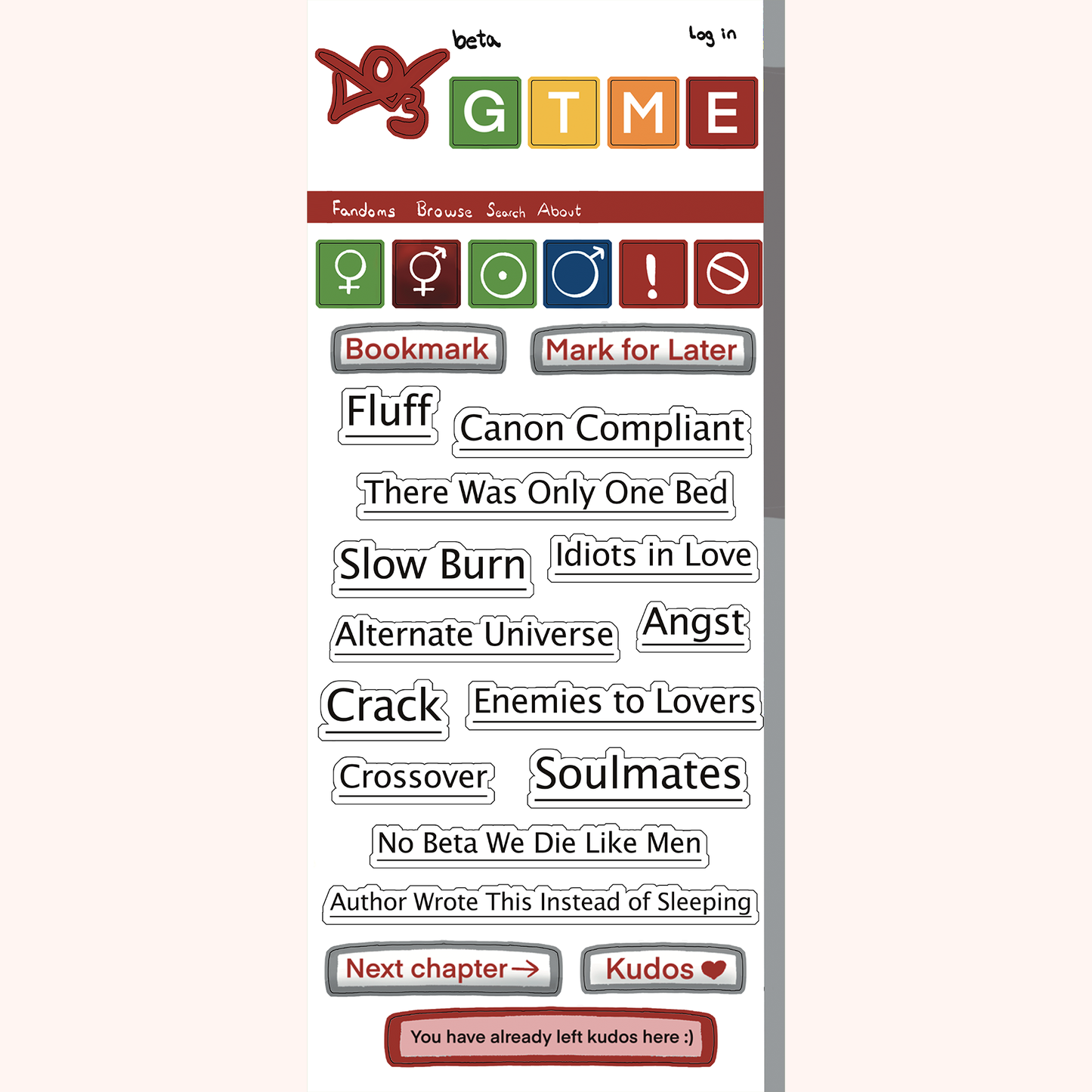 AO3 Tags Sticker Sheet