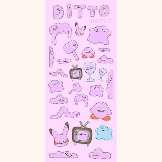 Pink Glob Sticker Sheet