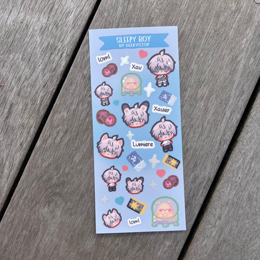 Sleepy Boy Deco Sticker Sheet