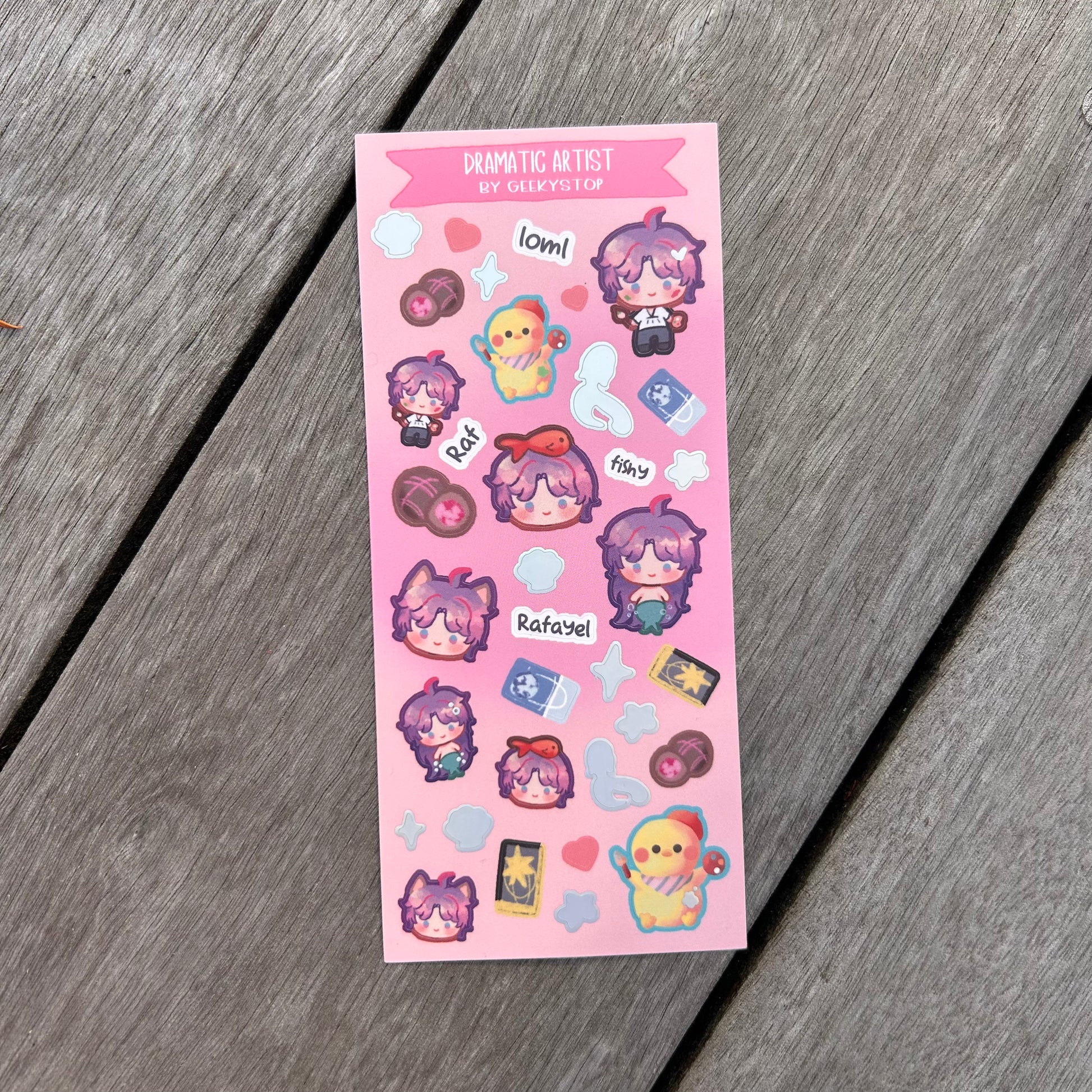 Dramatic Sticker Dramatic Artist Deco Sticker Sheet – GeekyStop