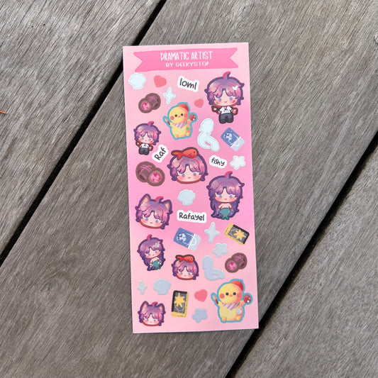 Dramatic Artist Deco Sticker Sheet