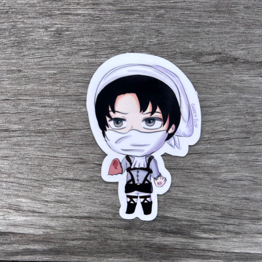Cleaning Levi Sticker