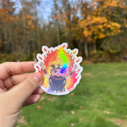Burnin' Dwarf Sticker