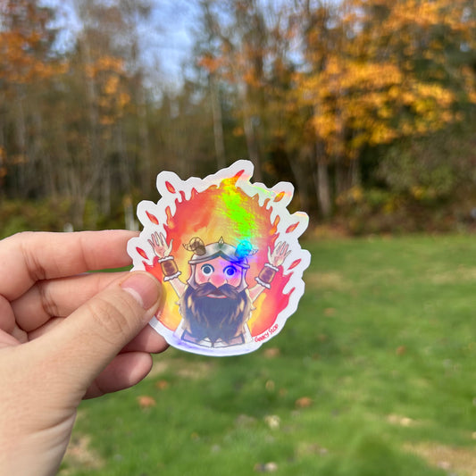 Burnin' Dwarf Sticker
