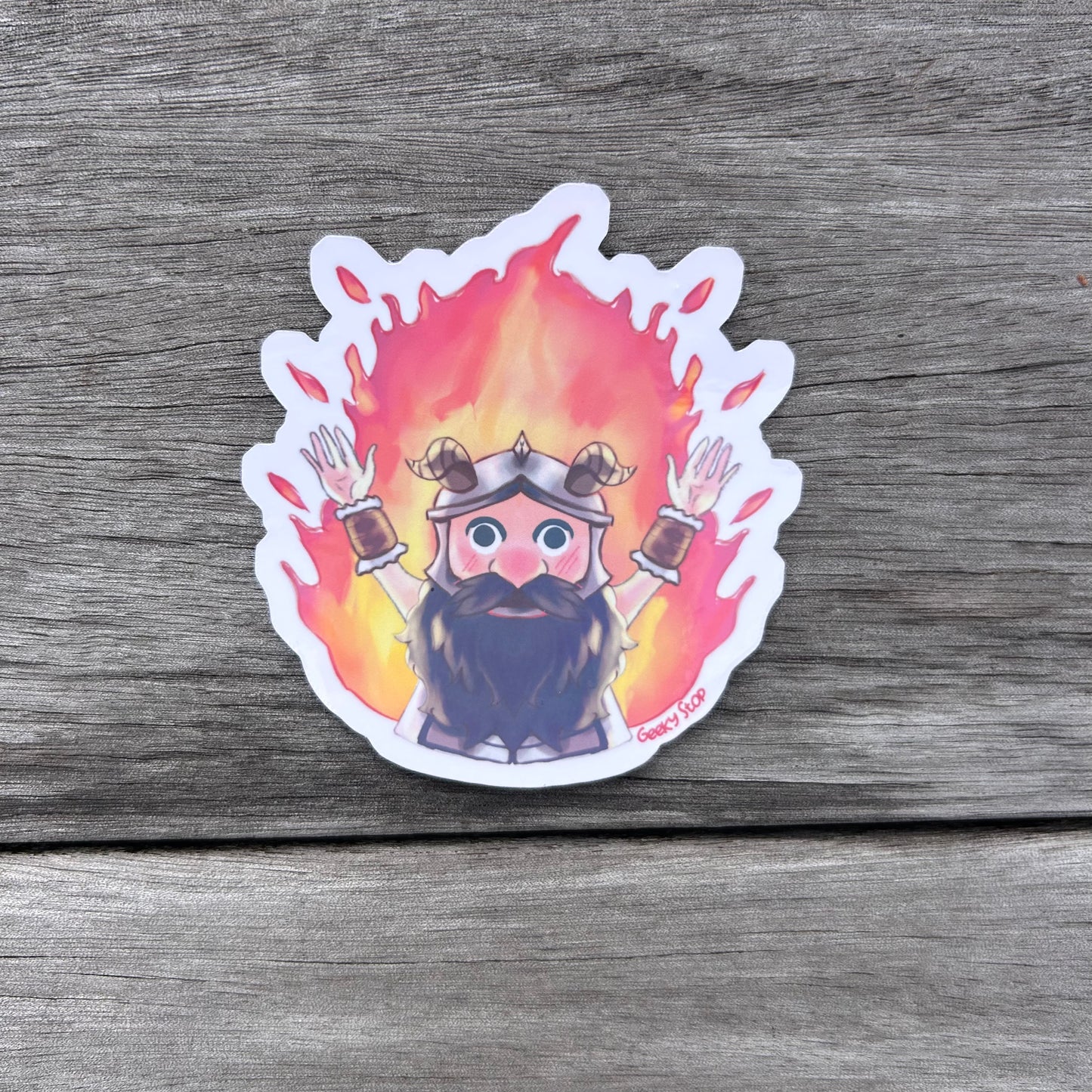 Burnin' Dwarf Sticker