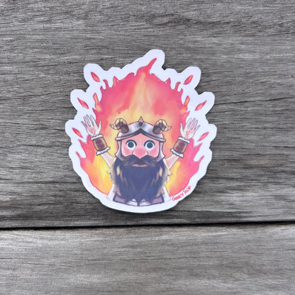 Burnin' Dwarf Sticker