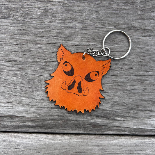 Boar Fighter Mask Keychain