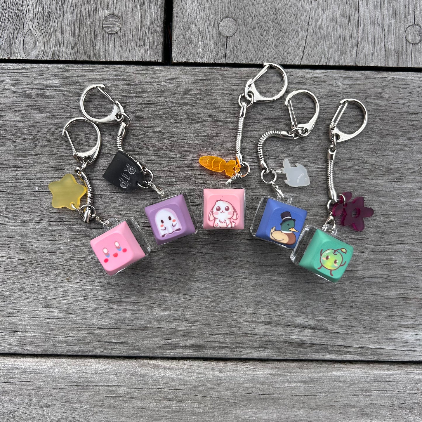 Keycap light up keychain