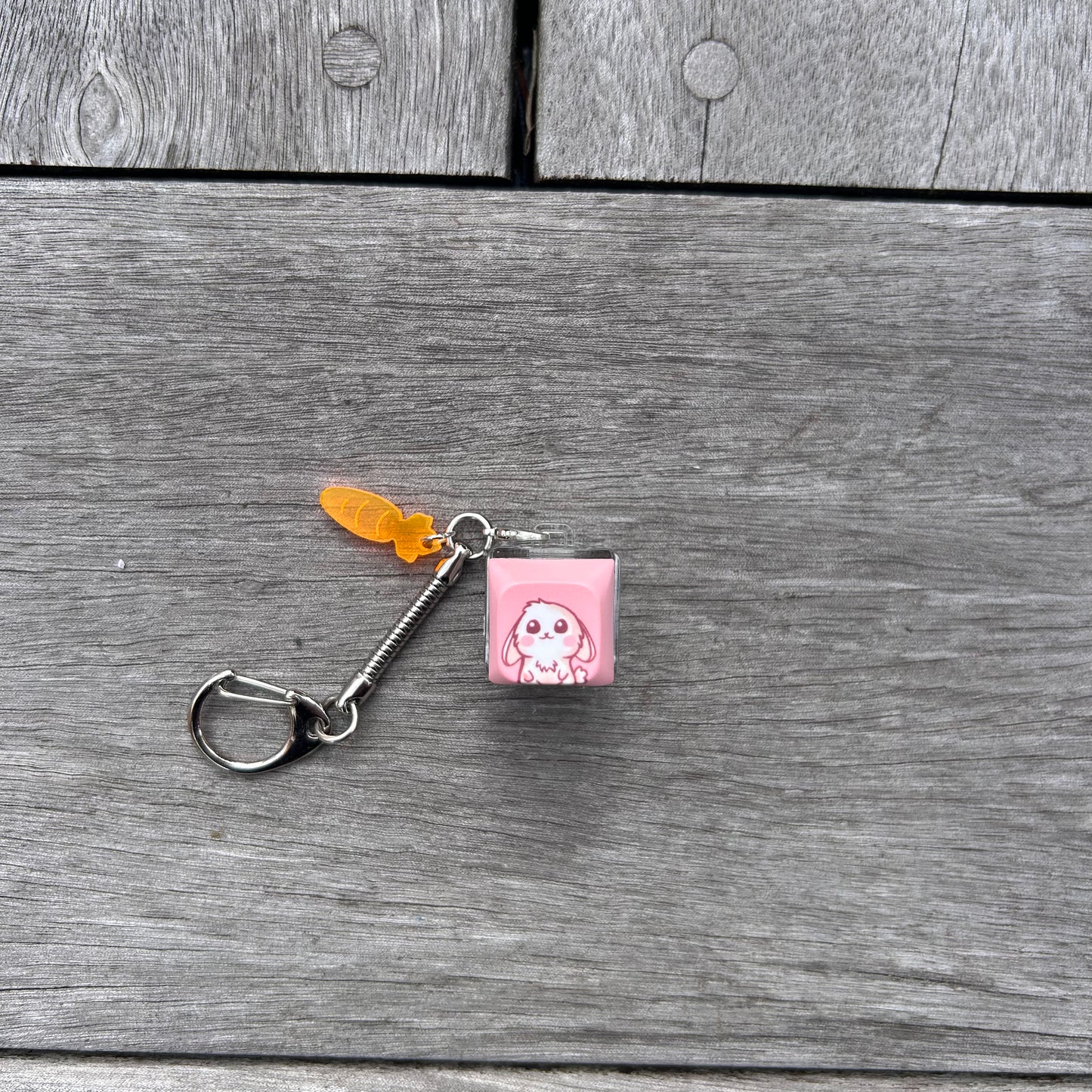 Keycap light up keychain
