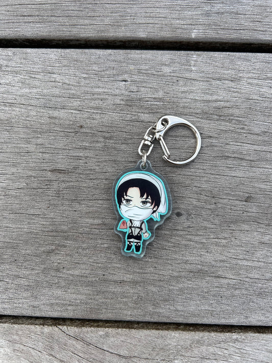 Angry Cleaner Keychain