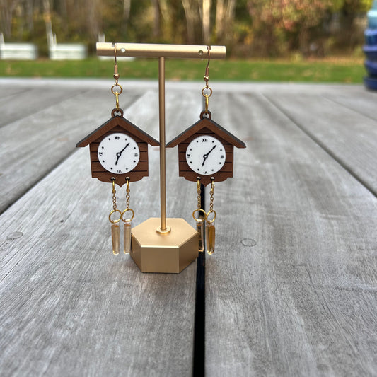 Cuckoo Clock Earrings