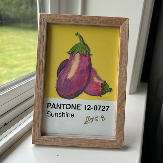 Eggplants Pantone Postcard - Original 1/1