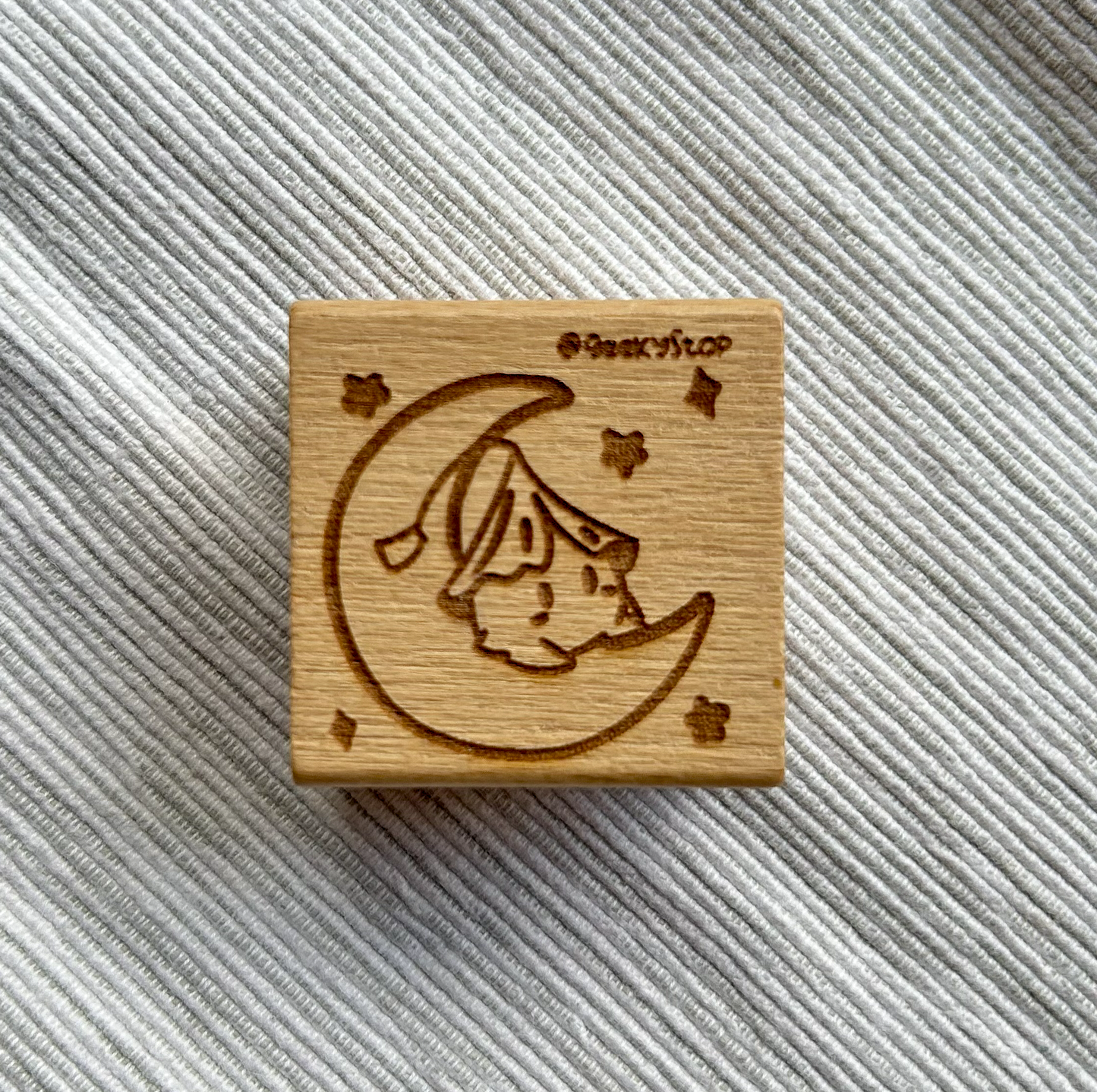Lief on Moon Wooden Stamp