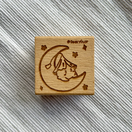 Lief on Moon Wooden Stamp