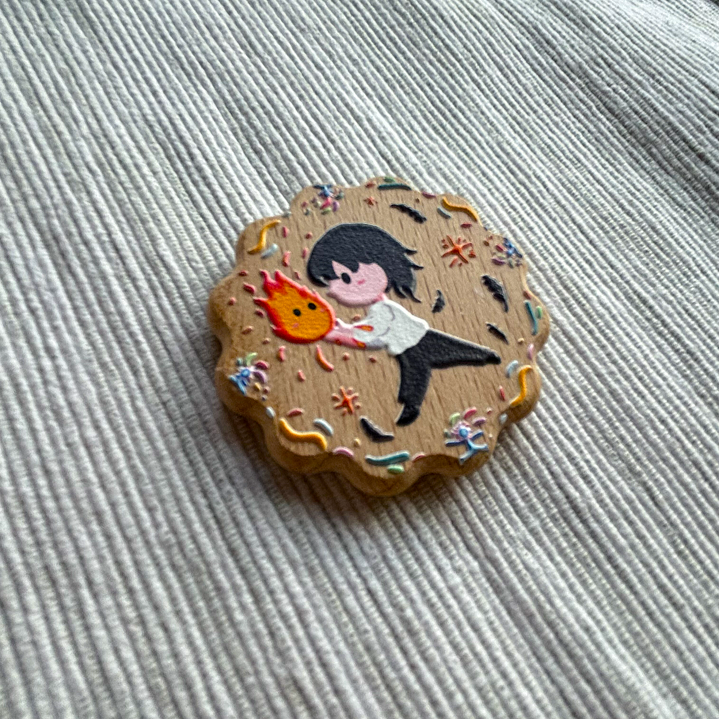 Heartless Wizard Wooden Cookie Badge