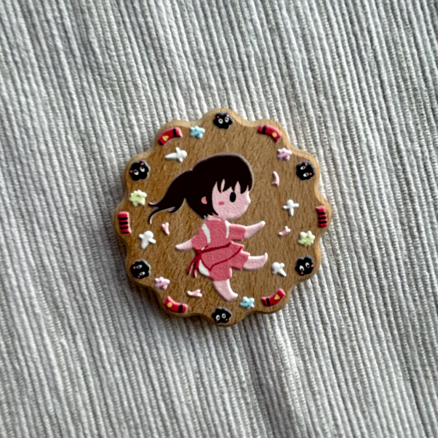 Spirited Girl Wooden Cookie Badge