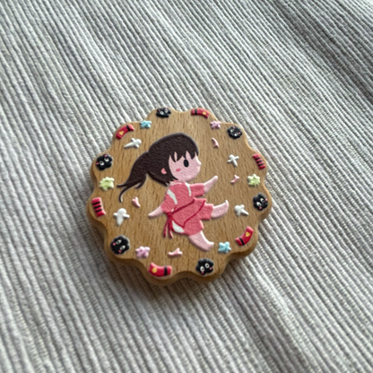 Spirited Girl Wooden Cookie Badge