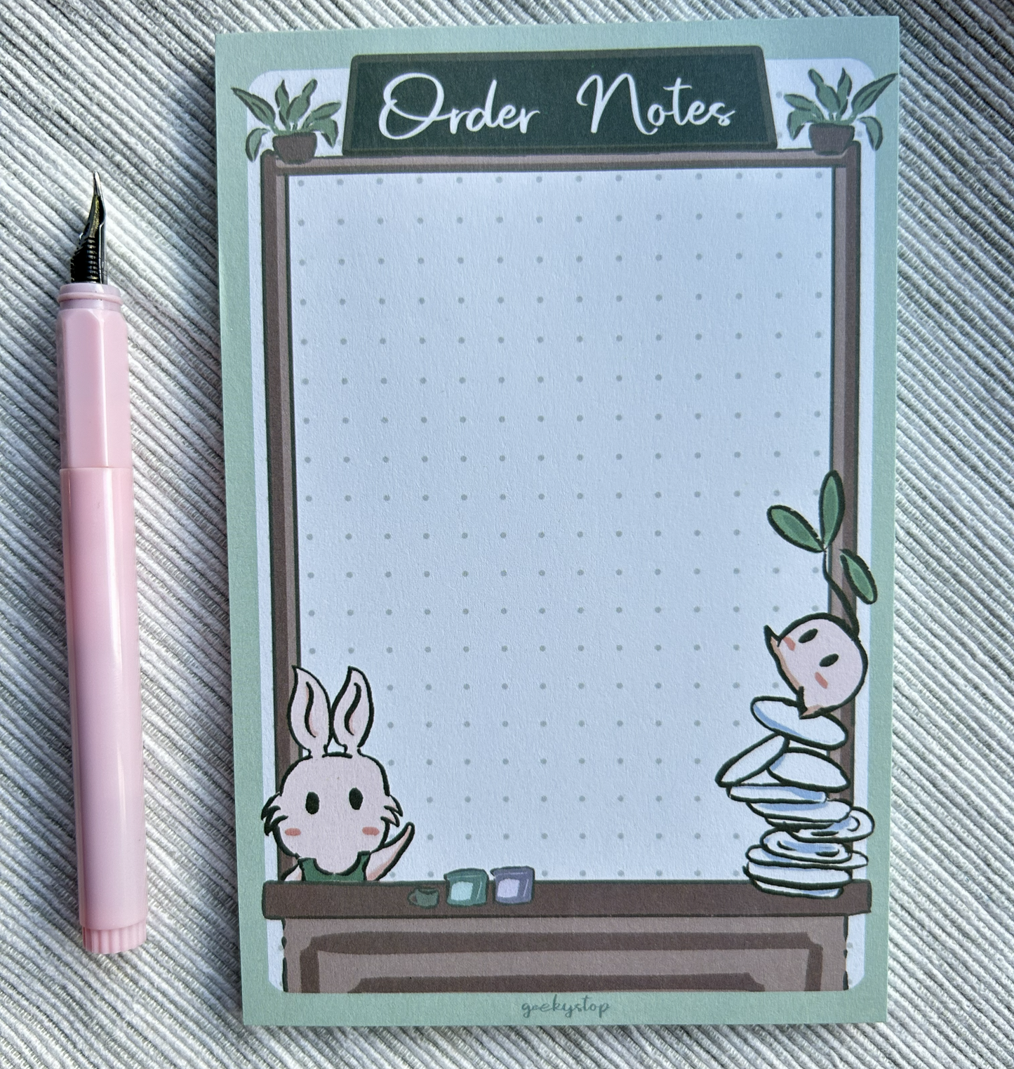 Ooling Order Notes Memo Pad