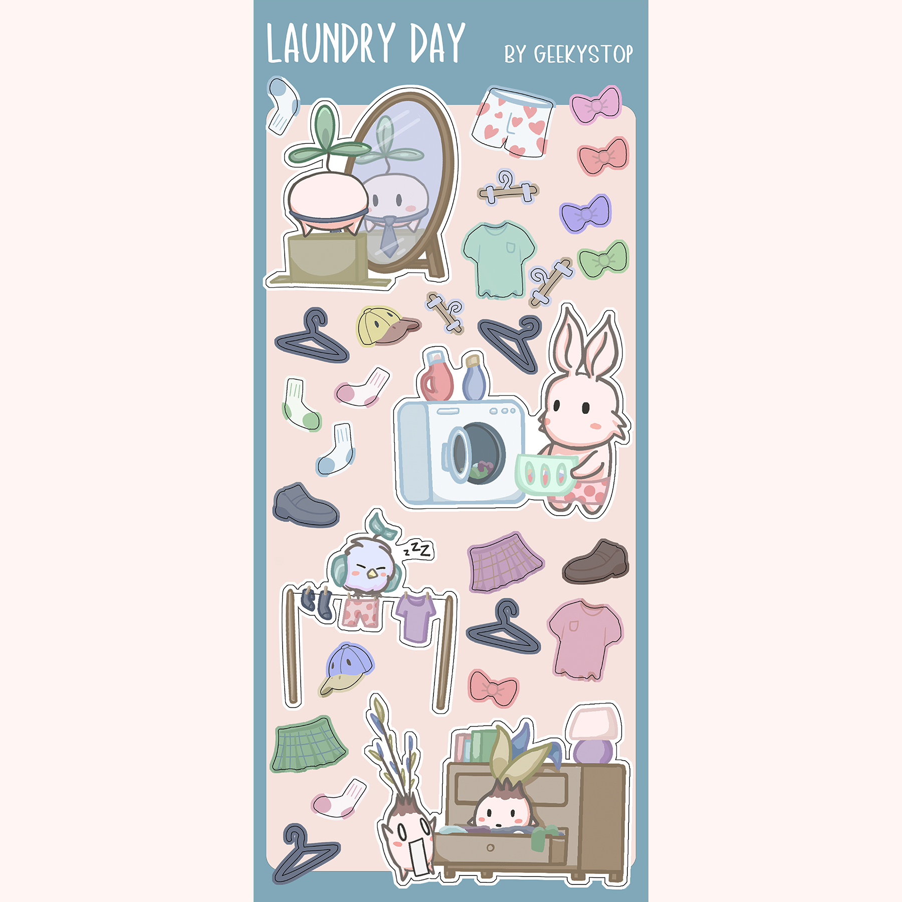 Laundry Day Sticker Sheet – GeekyStop