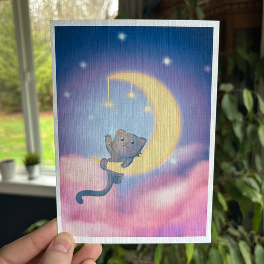 Moon Kitty 5x7