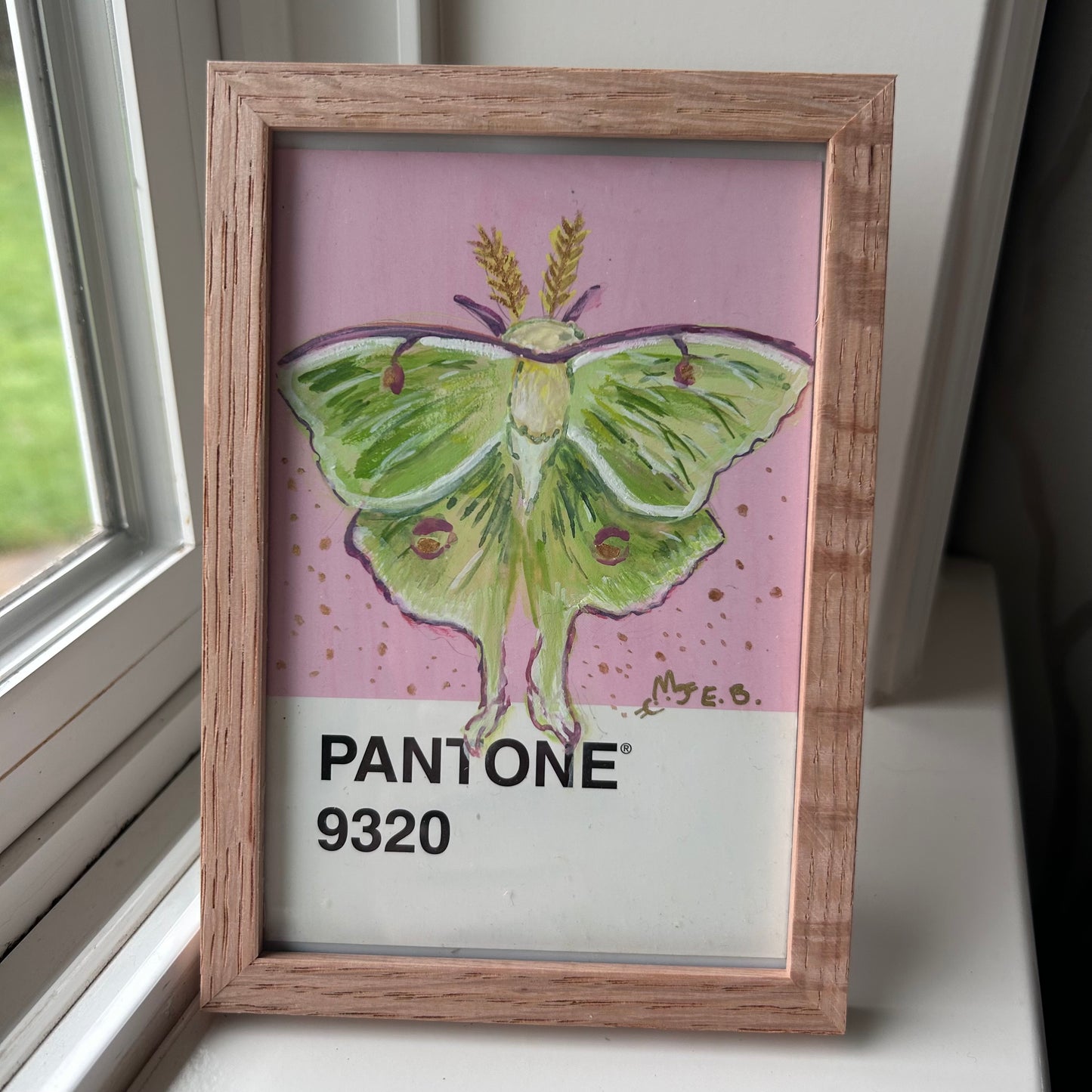 Luna Moth Pantone Postcard - Original 1/1