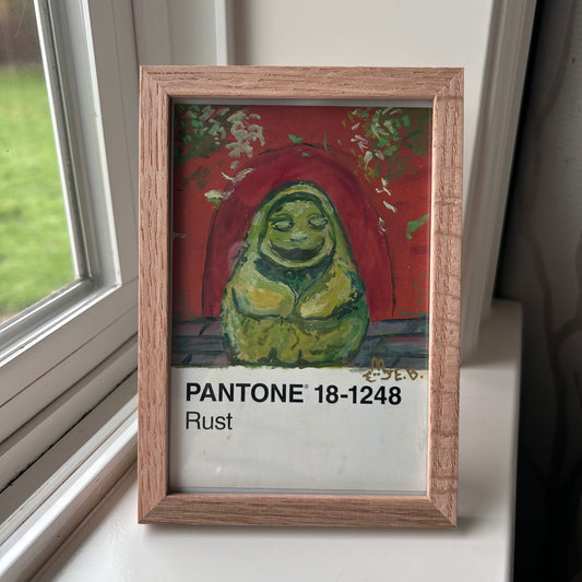 Mossy Statue Pantone Postcard - Original 1/1